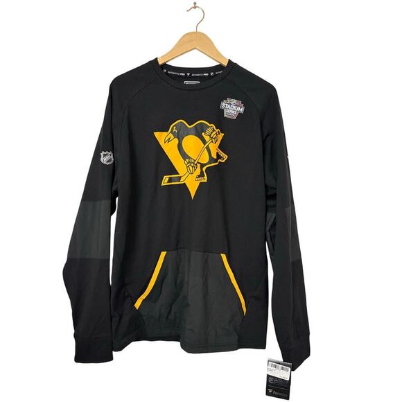 Fanatics Other - Pittsburgh Penguins Fanatics Men’s L Authentic Pro Stadium Pullover Black/Gold